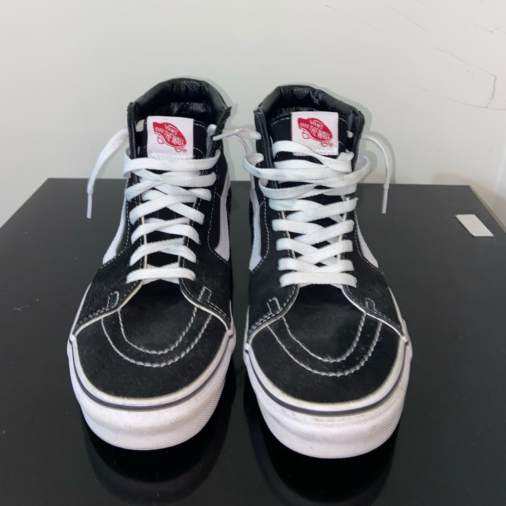 Vans Sk8-Hi (Black/Black/White) Mens Size 8